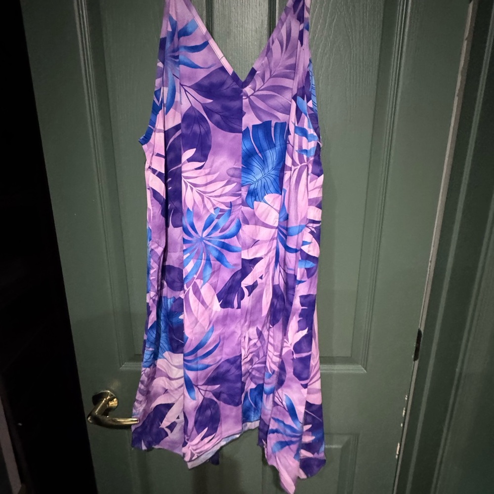 Purple and Blue Floral Dress